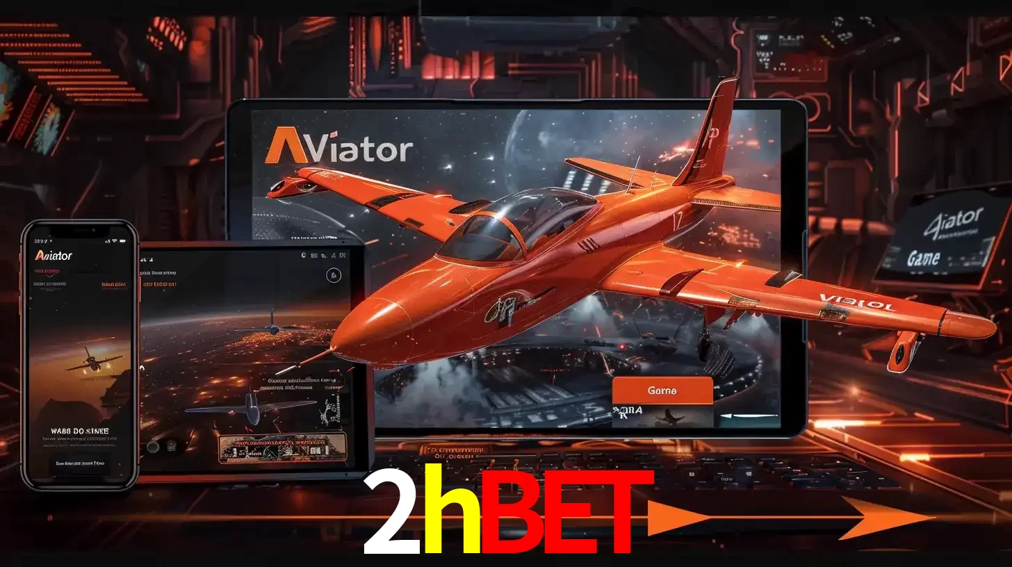 Apresentação tecnológica do jogo Aviator com um avião saindo da tela de um tablet, demonstrando a experiência imersiva em múltiplos dispositivos no 2hbet.