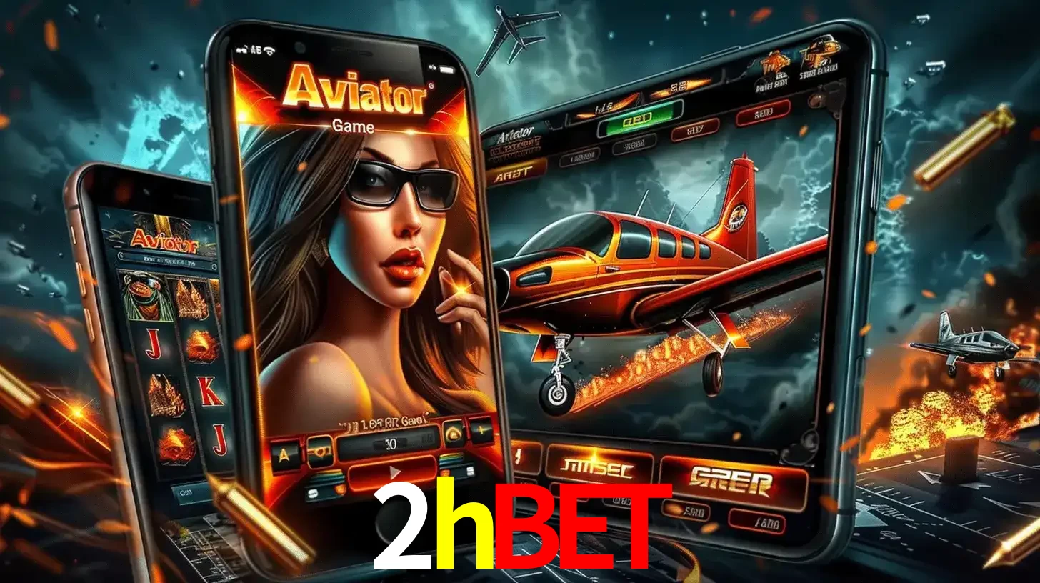O popular jogo de apostas Aviator exibido em vários celulares e tablets, mostrando a interface emocionante e a ação de voo disponíveis para jogar agora no 2hbet.