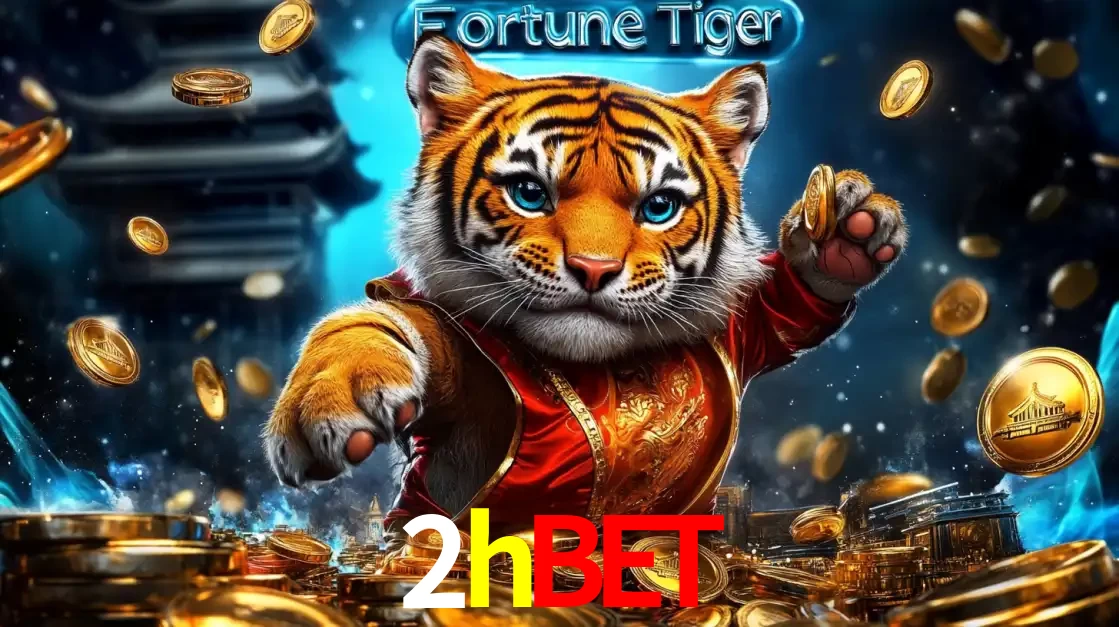 Imagem promocional do jogo de slot Fortune Tiger, com um tigre majestoso em traje tradicional cercado por uma fortuna em moedas de ouro, disponível agora no cassino 2hbet.